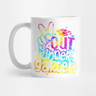 Peace Out Kindergarten Tie Dye Graduation Last Day Of School T-Shirt Mug